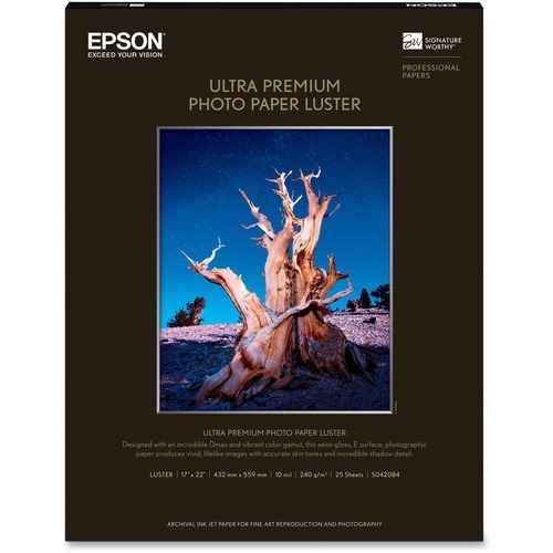 Ultra Premium Photo Paper, Luster, 17 X 22, 25 Sheets/pack