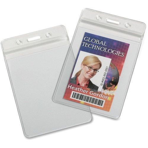 8455016485710 SKILCRAFT RESEALABLE BADGE HOLDER, CLEAR, 25/BOX