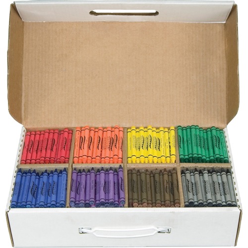 Crayons Made With Soy, 100 Each Of 8 Colors, 800/carton