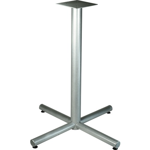 X-Leg Base,f/36" Tabletop,Bistro-Height,32"x40-3/4",Silver