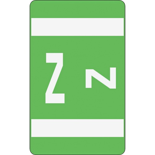 Color Coded Label, "Z", 100/PK, Light Green