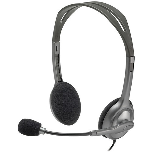 H111 Binaural Over-The-Head, Stereo Headset, Black/silver