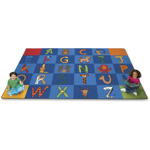 A-Z Animals Rug, Rectangle, 7'6"x12'