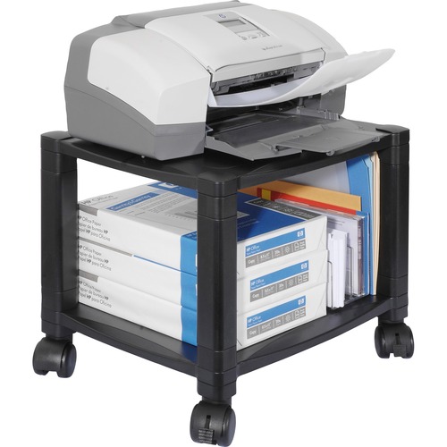 Mobile Printer Stand, Two-Shelf, 17w X 13 1/4d X 14 1/8h, Black