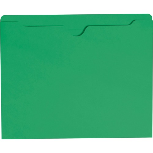 Colored File Jackets W/reinforced 2-Ply Tab, Letter, 11pt, Green, 100/box