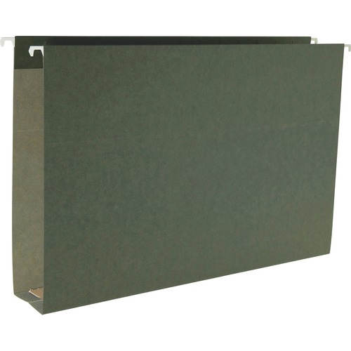 Two Inch Capacity Box Bottom Hanging File Folders, Legal, Green, 25/box