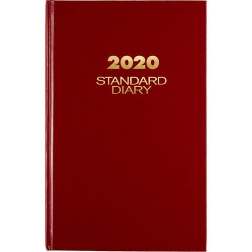 STANDARD DIARY DAILY DIARY, RECYCLED, RED, 7 11/16 X 12 1/8, 2019