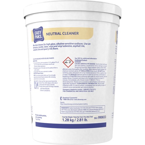 Neutral Cleaner, .5oz Packet, 90/tub, 2 Tubs/carton