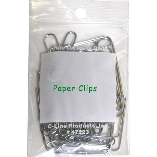 WRITE-ON POLY BAGS, 2 MIL, 2" X 3", CLEAR, 1,000/CARTON