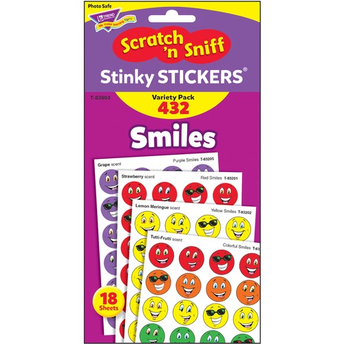 Stinky Stickers Variety Pack, Smiles, 432/pack