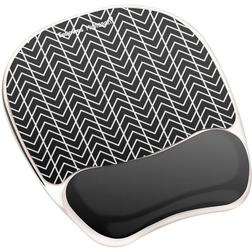 Photo Gel Wrist Rest With Microban, 7 7/8 X 9 1/4 X 7/8, Black/white