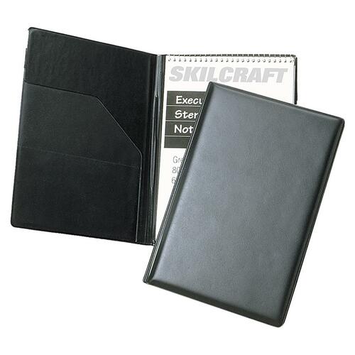 7510014547388, VINYL STENO PAD HOLDER, VINYL/FOAM, 6" X 9", 80 PAGE, BLACK