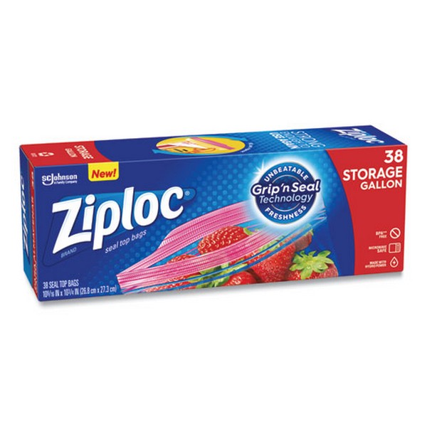 BAG,ZIPLOC,GALLON,38CT