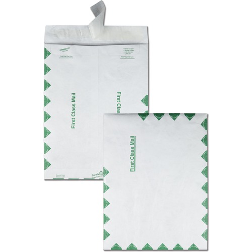 Tyvek Usps First Class Mailer, 9 1/2 X 12 1/2, White, 100/box