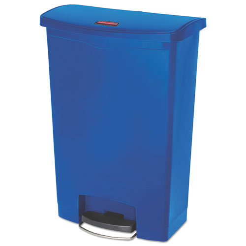 Slim Jim Resin Step-On Container, Front Step Style, 24 Gal, Blue