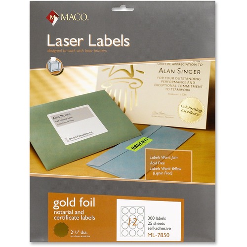 SEAL,FOIL,LASER,2.5"DIA,300