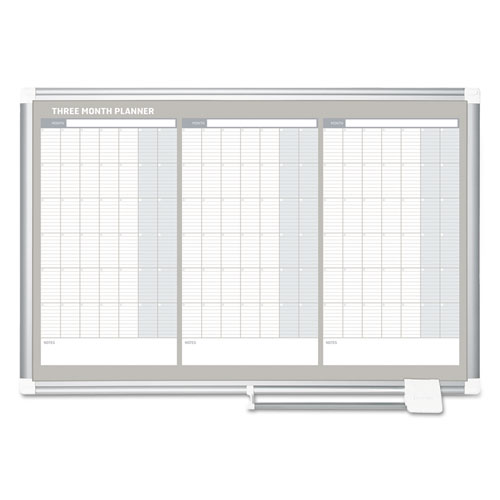 Magnetic Dry Erase Calendar Board, 36 X 24, Silver Aluminum Frame