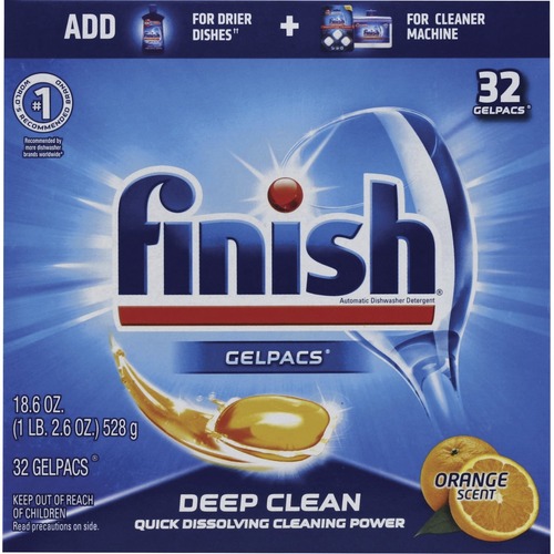 Dish Detergent Gelpacs, Orange Scent, Box Of 32 Gelpacs, 8 Boxes/carton