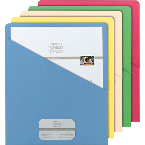 Organized Up Slash Jackets, Letter, 11pt, Assorted, 25/pack