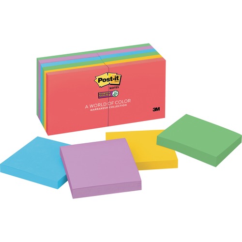 Pads In Marrakesh Colors, 3 X 3, 90-Sheet, 12/pack