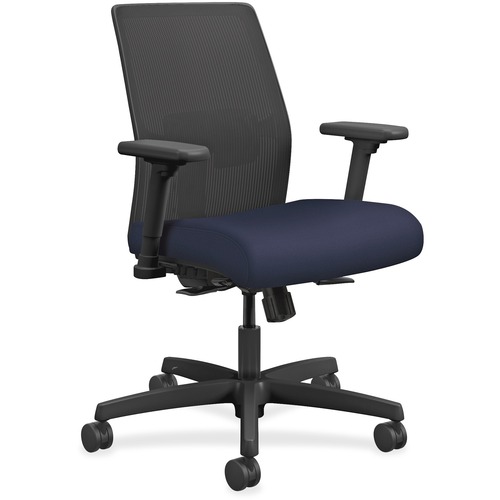 Ignition 2.0 Ilira-Stretch Low-Back Mesh Task Chair, Navy Fabric Upholstery