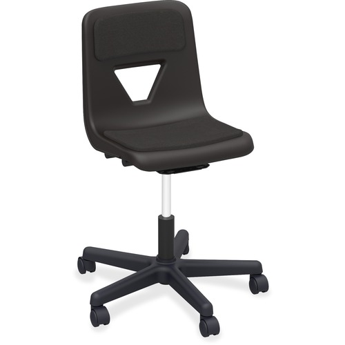 Task Chair, Height-Adjustable, 25"x25"x32-1/2", Black