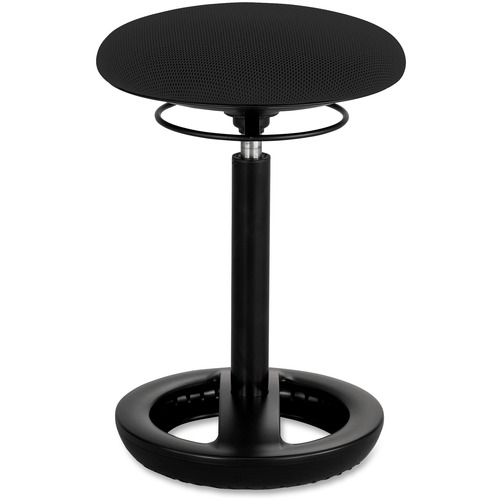 Twixt Desk Height Ergonomic Stool, 22 1/2" High, Black Fabric