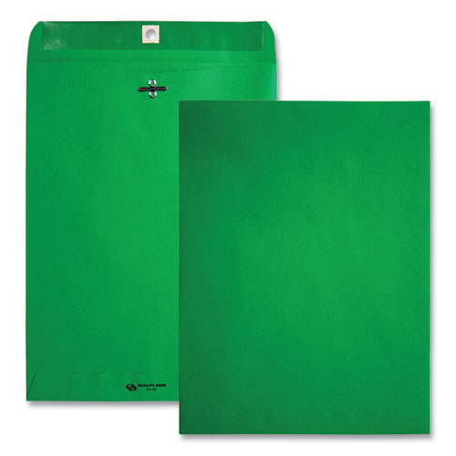 Fashion Color Clasp Envelope, 9 X 12, 28lb, Green, 10/pack