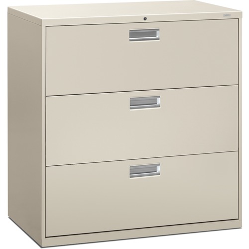 600 Series Three-Drawer Lateral File, 42w X 19-1/4d, Light Gray