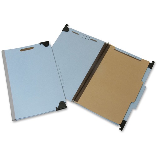 7530016216200, HANGING FILE FOLDER, LEGAL, 4 SEC, 2/5 CUT TOP TAB, BLUE, 10/BX