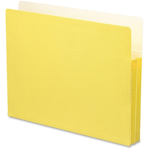 1 3/4" Exp Colored File Pocket, Straight Tab, Letter, Yellow