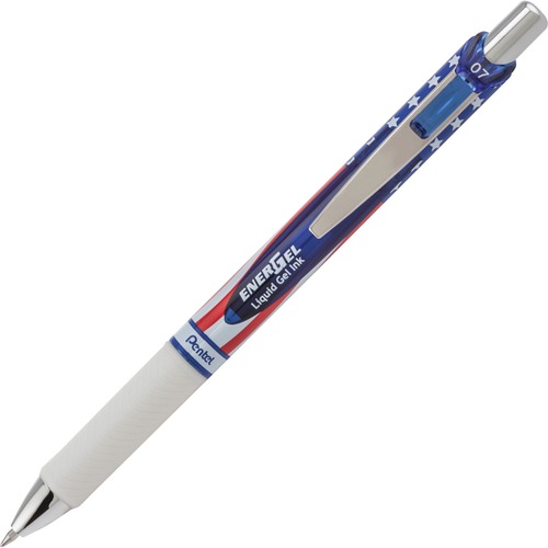 Energel Rtx Retractable Liquid Gel Pen, .7mm, Usa Barrel, Black Ink, 5/pk