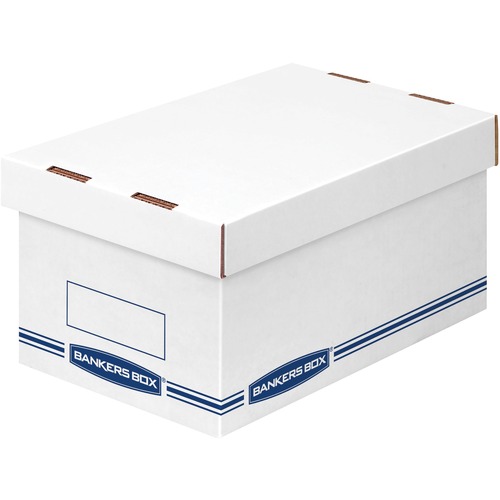Organizer Storage Boxes, Medium, White/blue, 12/carton
