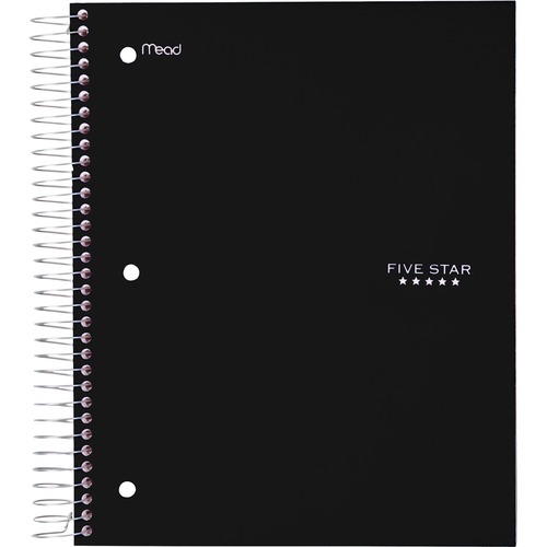 5-Star Notebook, 5-Sub, 9-1/2"x10-1/2", Black