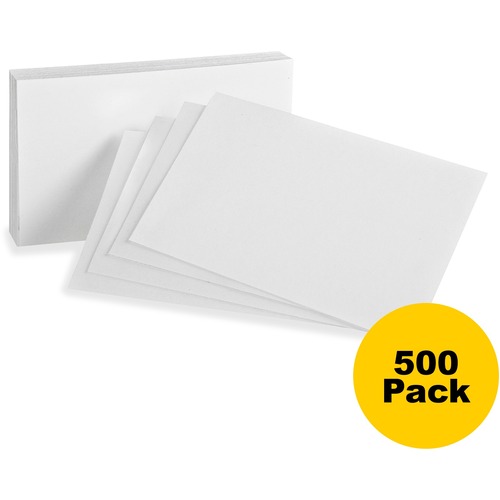 Index Cards, Blank, 3"x5", 500/BD, White