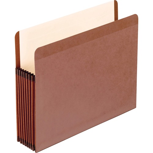 Premium Reinforced Expanding File Pockets, Straight Cut, 1 Pocket, Letter, Brown