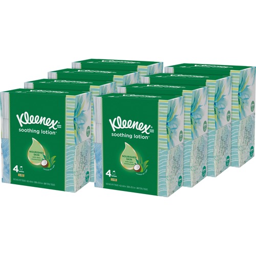 LOTION FACIAL TISSUE, 2-PLY, WHITE, 65 SHEETS/BOX, 8 BOXES/CARTON