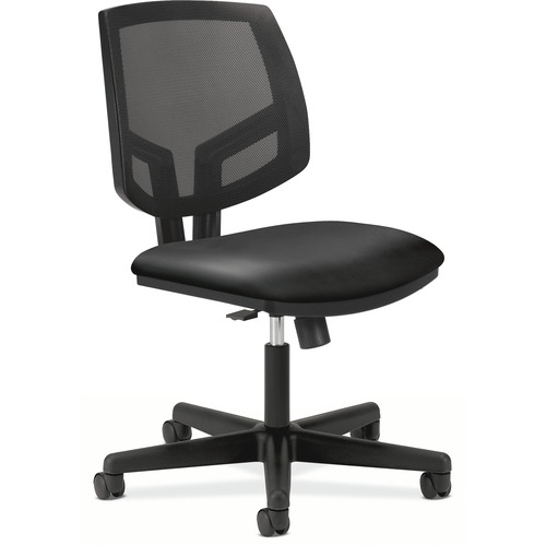 Volt Series Mesh Back Task Chair With Synchro-Tilt, Black Leather