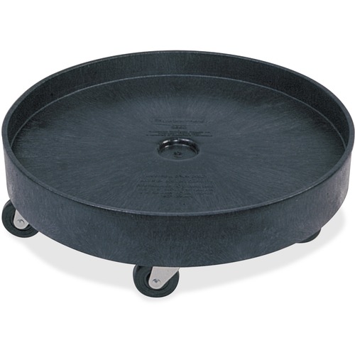 Drum Dolly, Round, f/55-Gallon Drum, 500 lb Cap, Black
