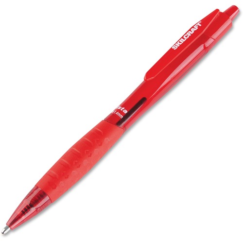 7520016451149, VISTA BALLPOINT RETRACTABLE PEN, RED INK, BOLD, DOZEN