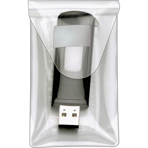 Hold It Usb Pockets, 3 7/16 X 2, Clear, 6/pack