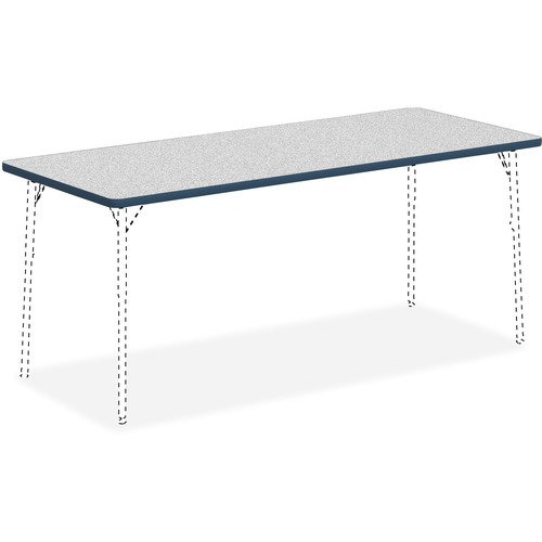 Tabletop, Rectangular, Laminate, 30"x72", Gray/Navy