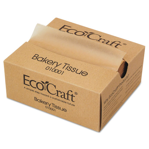 ECOCRAFT INTERFOLDED DRY WAX DELI SHEETS, 6 X 10 3/4, NATURAL,1000/BOX, 10 BX/CT