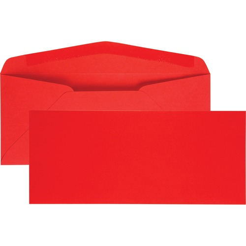 Colored Envelope, #10, 4 1/8 X 9 1/2, Red, 25/pack