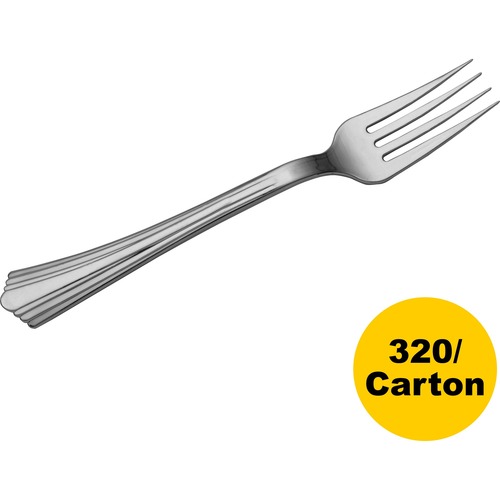 Forks, Bagged, Plastic, 320/CT, Silver