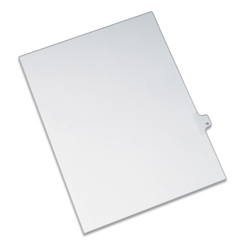 Allstate-Style Legal Exhibit Side Tab Divider, Title: 18, Letter, White, 25/pack
