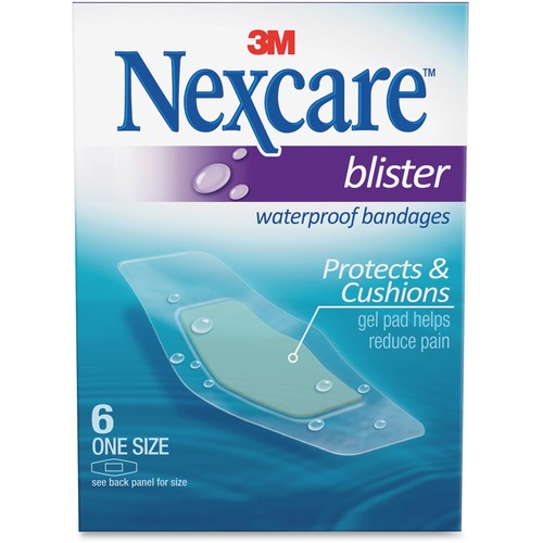 Nexcare Blister Bandages, Waterproof, 6/BX, Clear