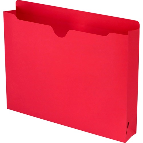 Colored File Jackets With Reinforced Double-Ply Tab, Letter, Red, 50/box