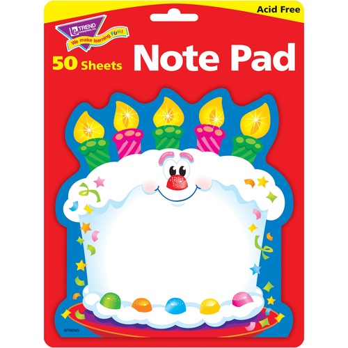 Note Pad w/Birthday Design, 5"x5", 50 Sheets, Multi
