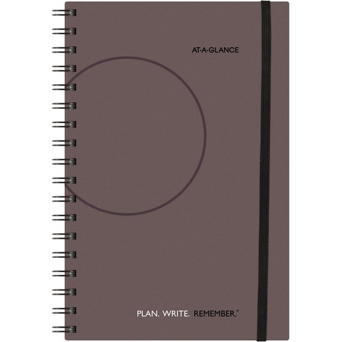 Plan. Write. Remember. Planning Notebook Two Days Per Page, 6 X 9, Gray